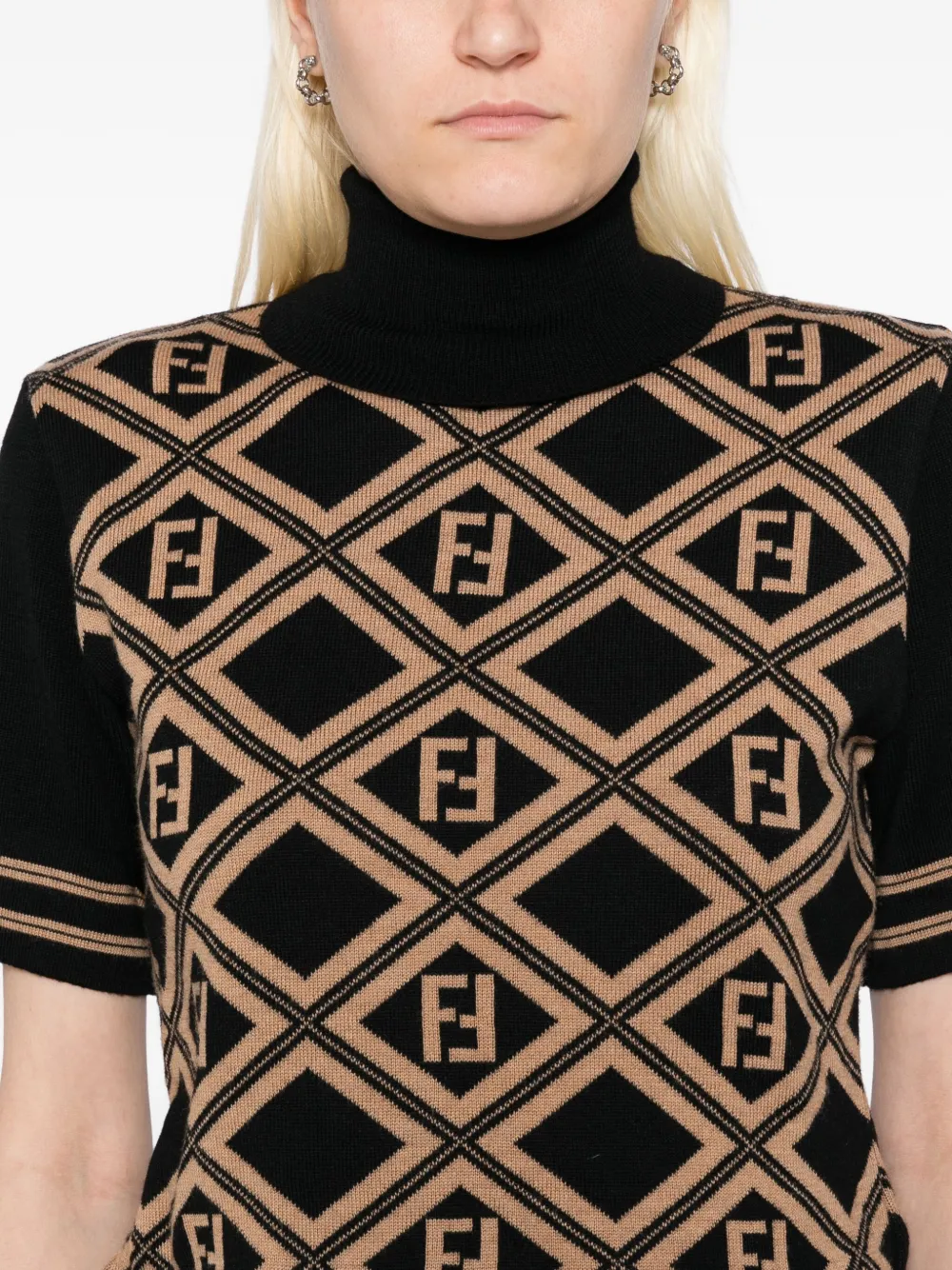 Pre-owned Fendi 1990-2000s Short Sleeve Top In Black