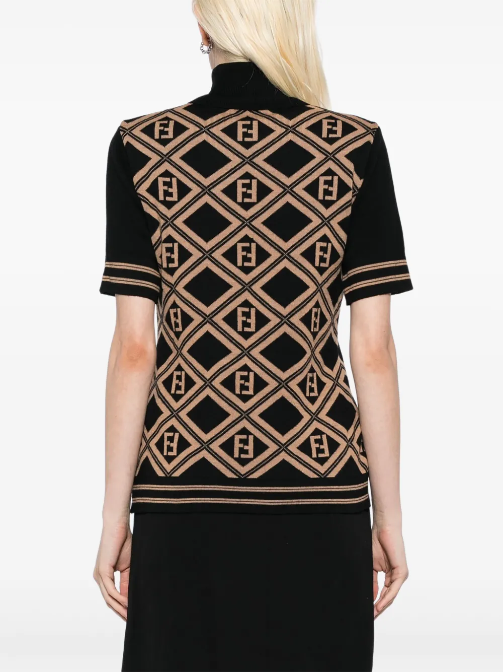 Pre-owned Fendi 1990-2000s Short Sleeve Top In Black
