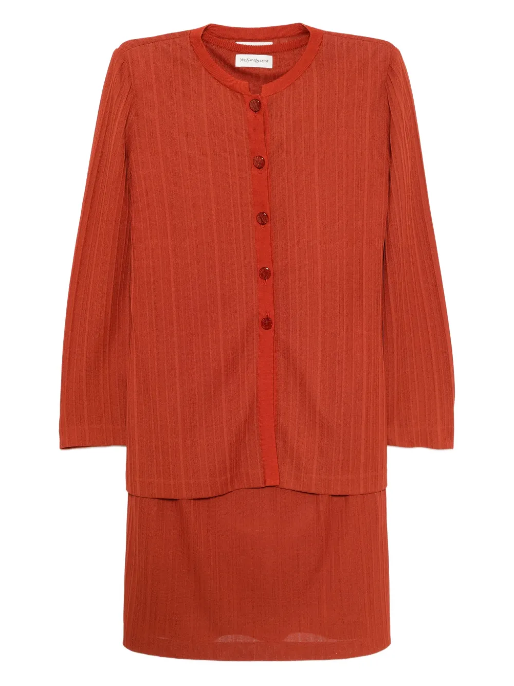 1990-2000s setup cardigan short sleeve dress