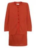 Saint Laurent Pre-Owned 1990-2000s setup cardigan short sleeve dress - Orange