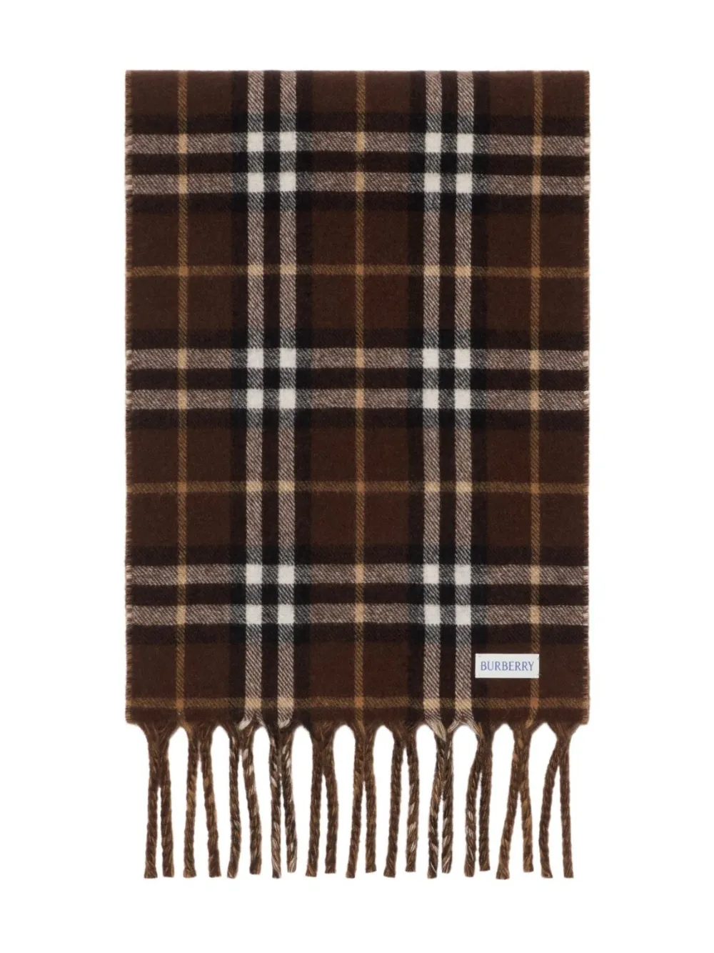 Burberry Geruite sjaal met ridderdetail Bruin