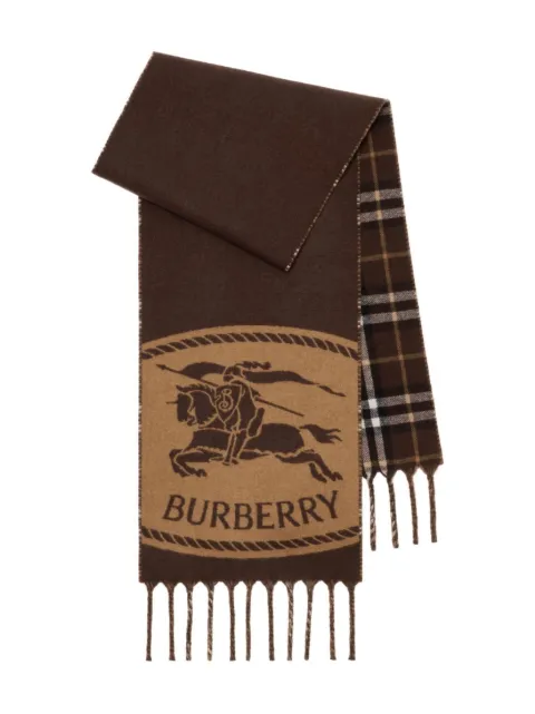 Burberry knight-detail checked scarf