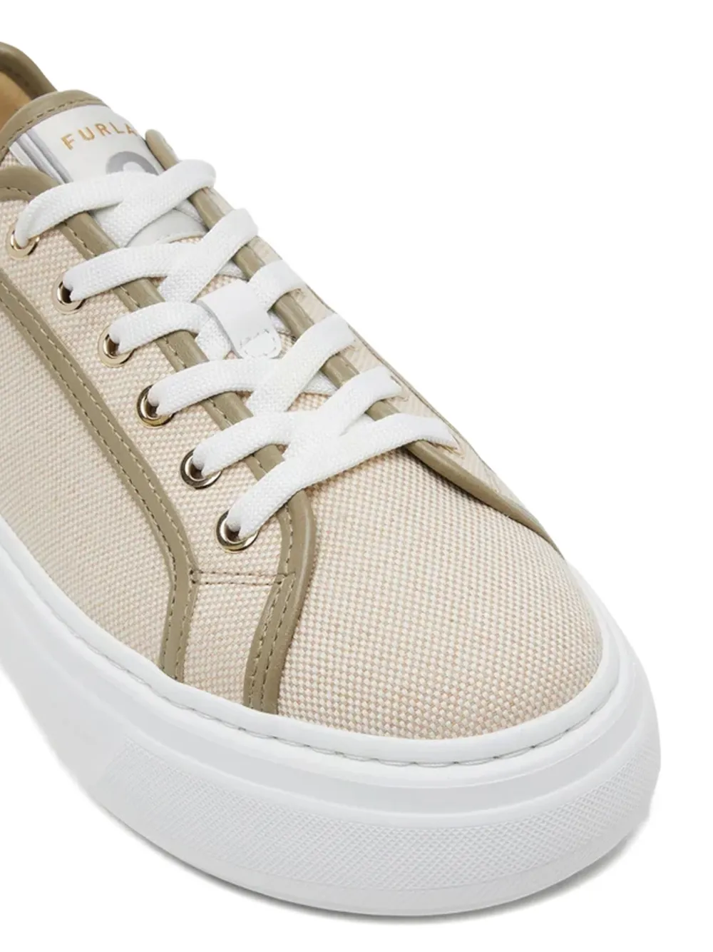 Furla 50mm Nuage Lace-up Platform Sneakers In White