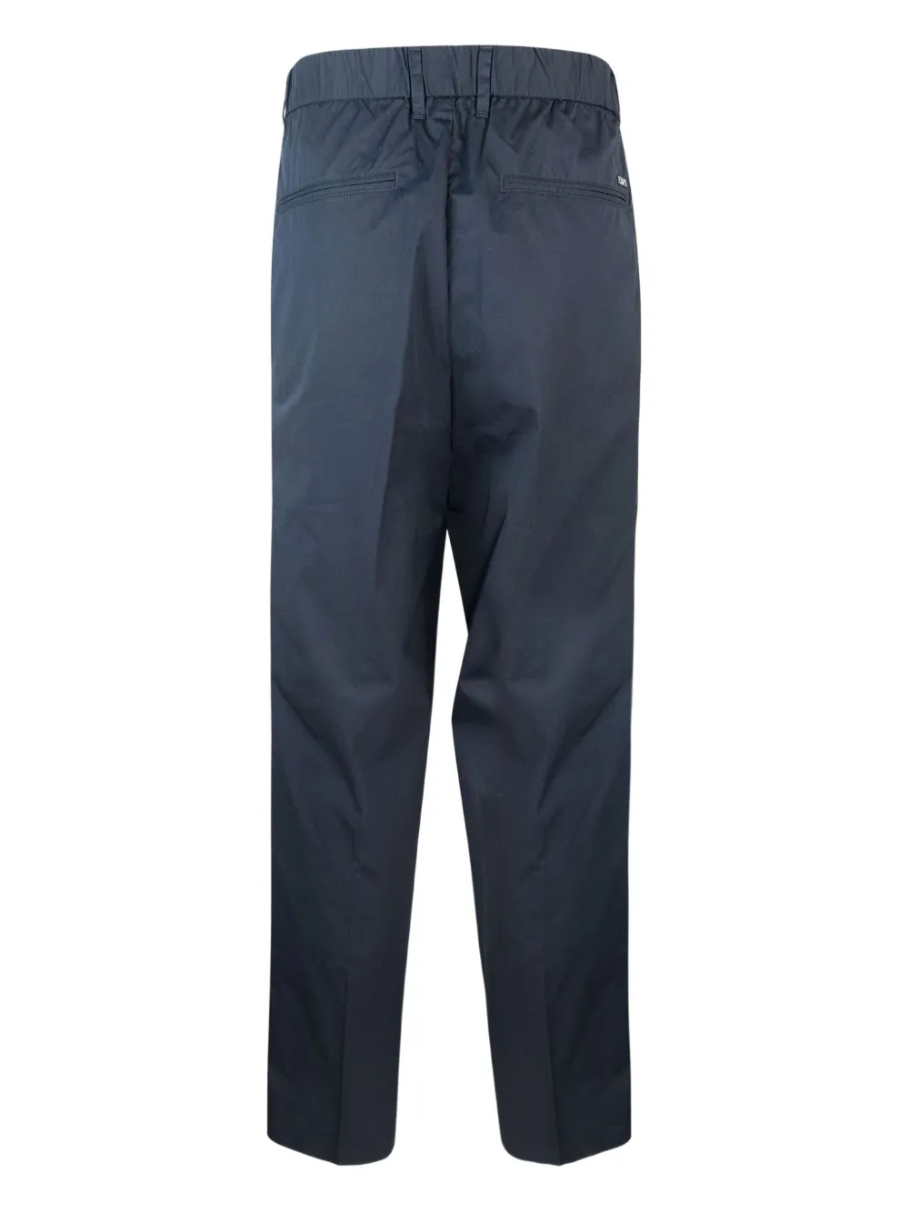 Emporio Armani elastic-waistband welt-pocket trousers - Blauw