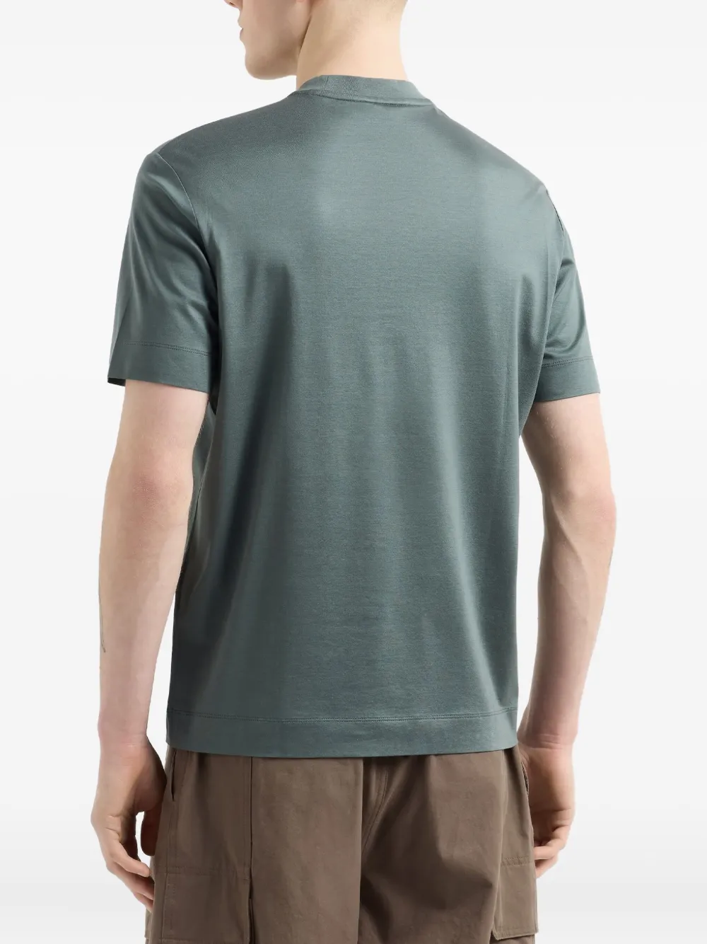 Emporio Armani Overhemd met geborduurd logo Groen