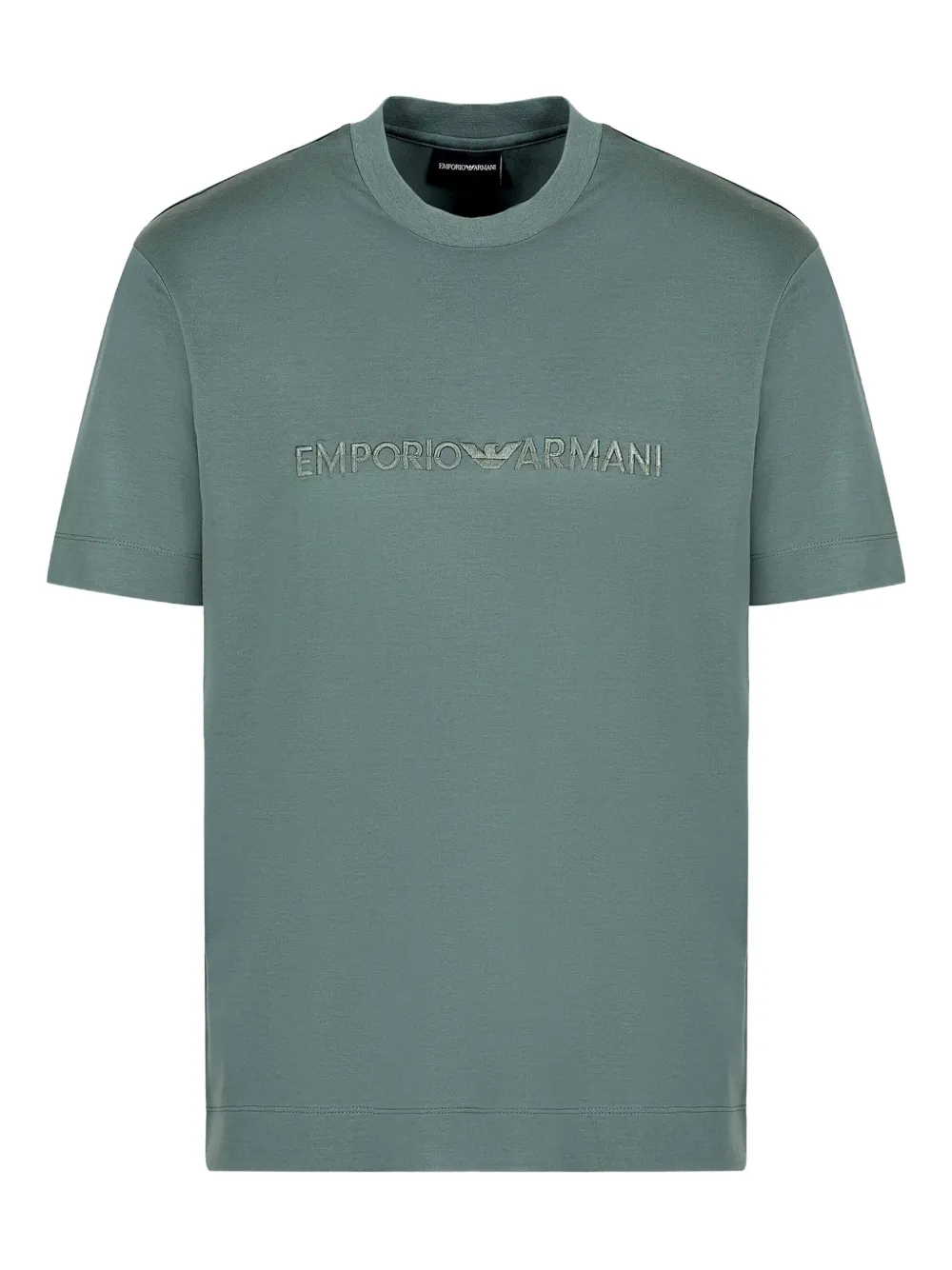 Emporio Armani embroidered logo shirt | Green | Image 1