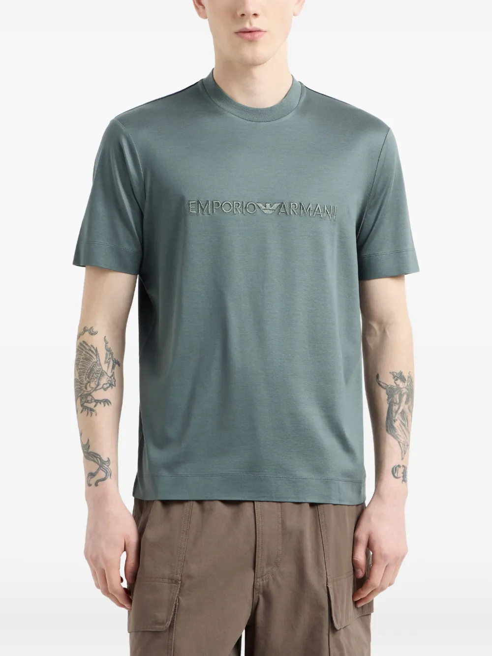 Emporio Armani embroidered logo shirt | T-Shirts | Image 2