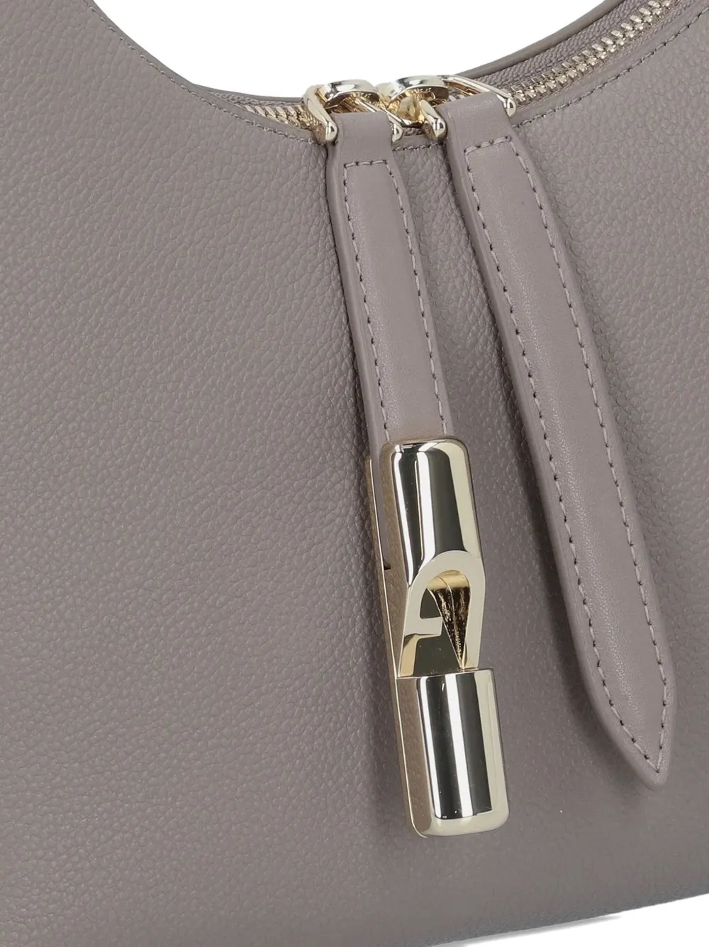 Furla Goccia leren tas Grijs