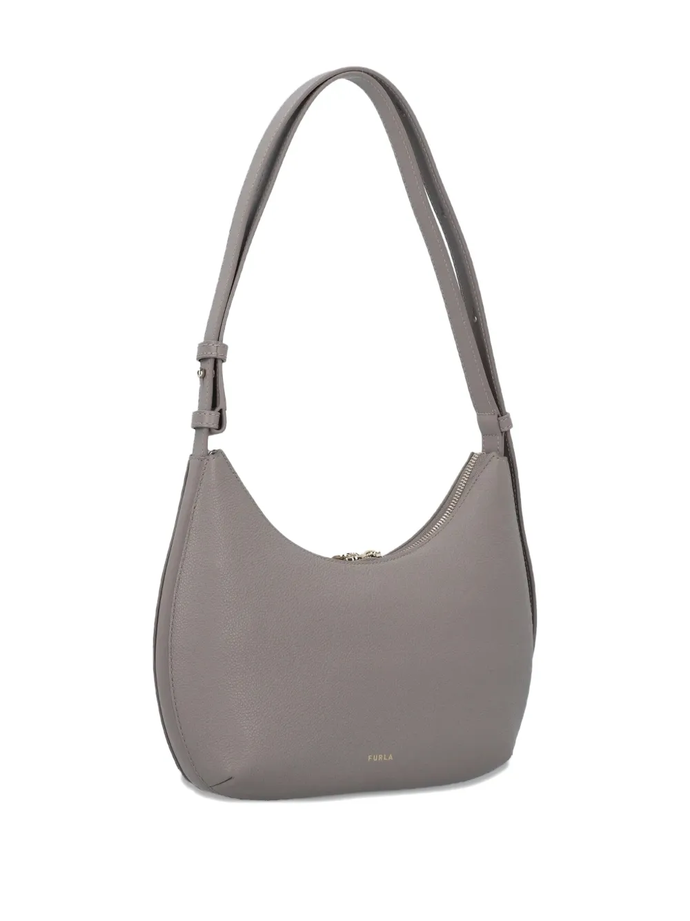 Furla Goccia leren tas Grijs