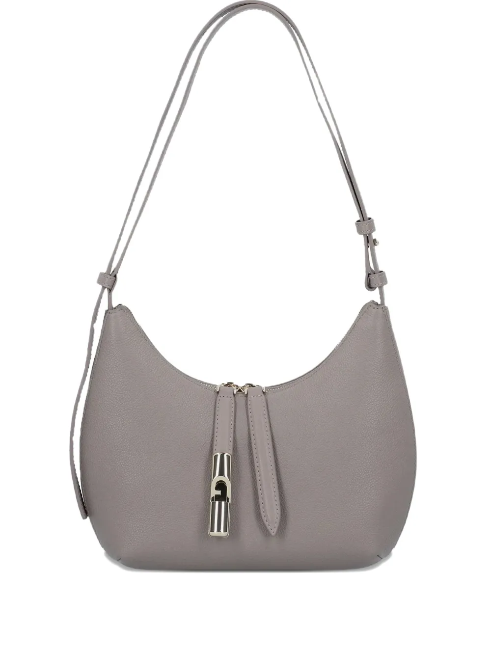 Furla Goccia leren tas Grijs