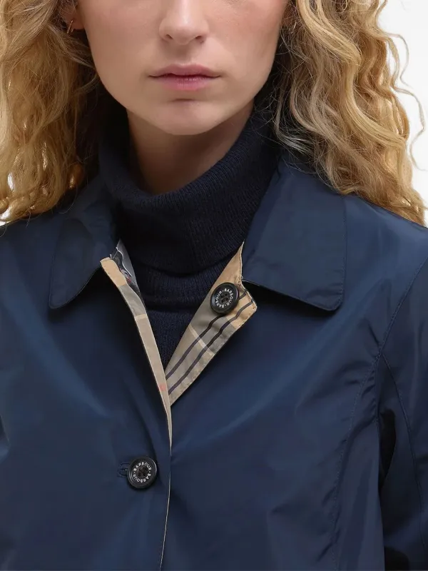 Barbour Babbity Reversible plaid-lined Raincoat | Blue | FARFETCH