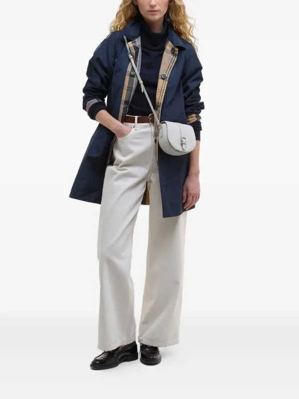 Barbour Babbity Reversible plaid-lined Raincoat | Blue | FARFETCH