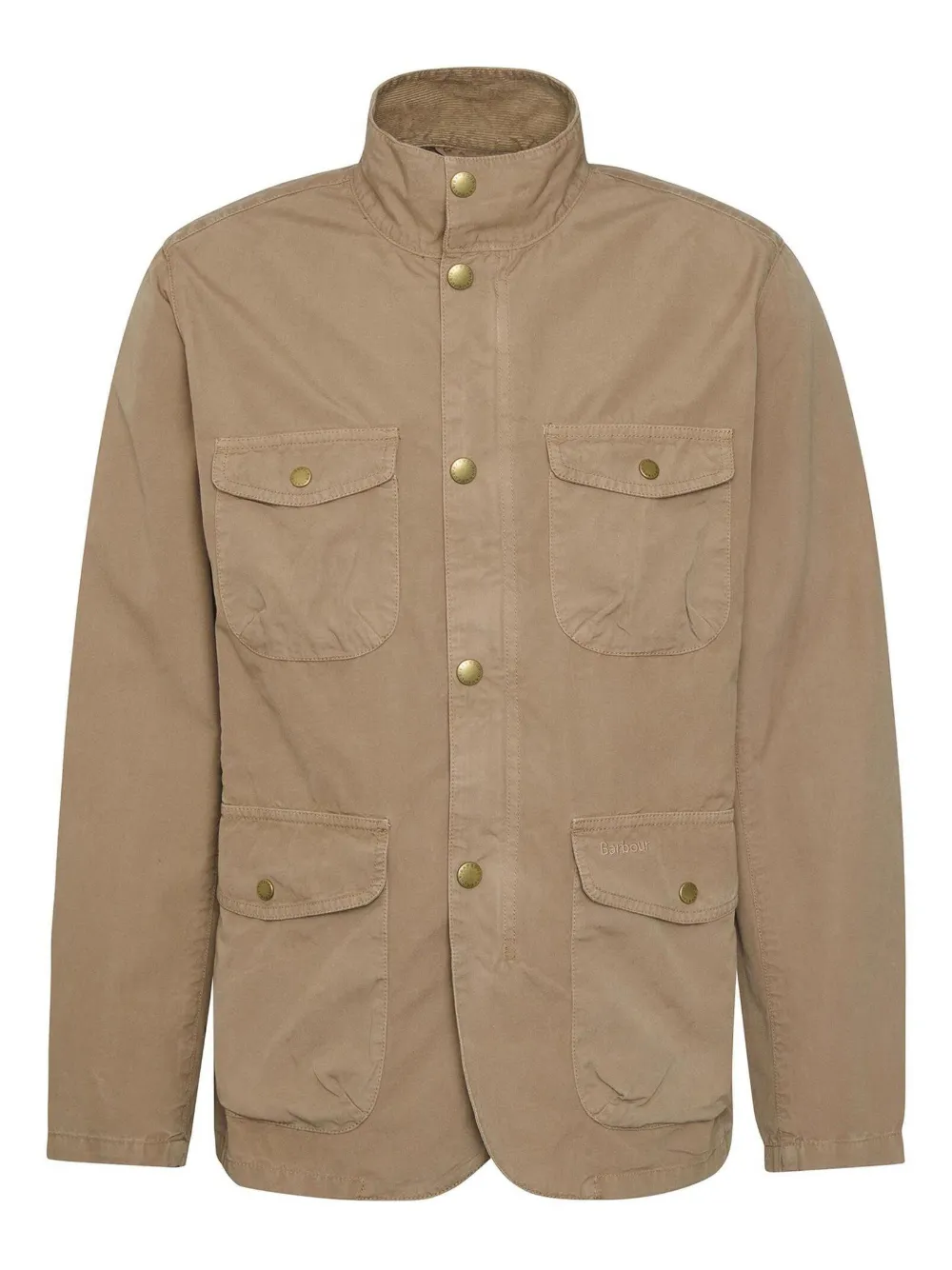Barbour button-fastening cotton jacket Beige