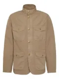Barbour button-fastening cotton jacket - Neutrals