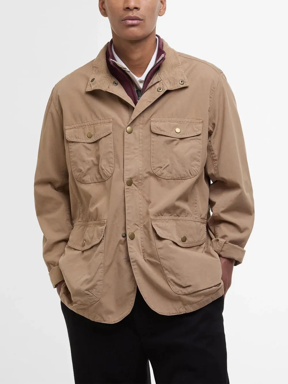 Barbour Jack met knoopsluiting Beige