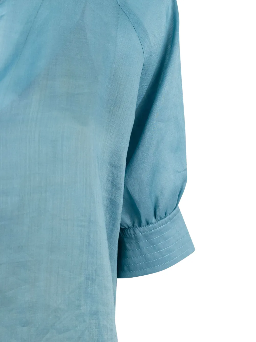 Max Mara Top met pofmouwen Blauw