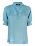 Max Mara puffed-sleeve top - Blue