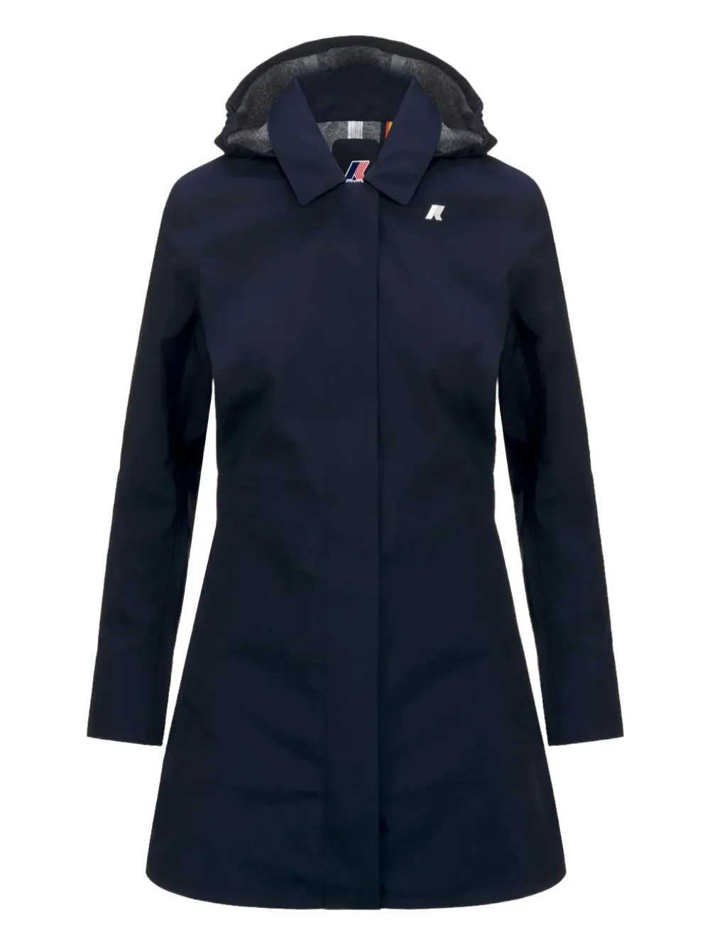 K-Way Cappotto Mathy con cappuccio - Blu