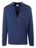 Eleventy v-neck ribbed cardigan - Blue