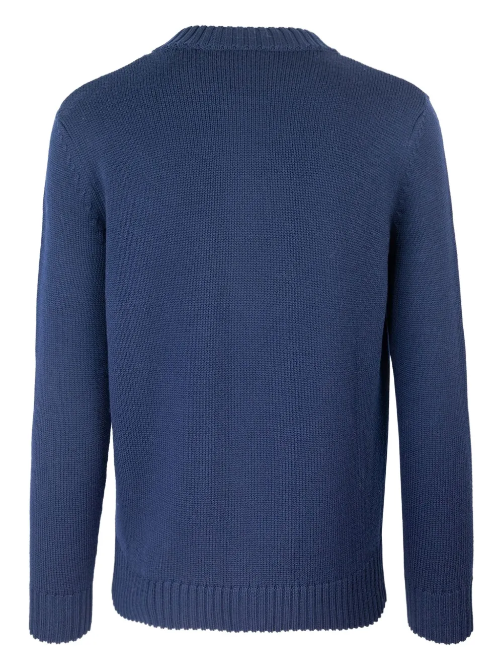Eleventy Geribbeld vest met V-hals Blauw