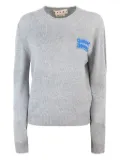 Marni logo-patch cashmere sweater - Grey