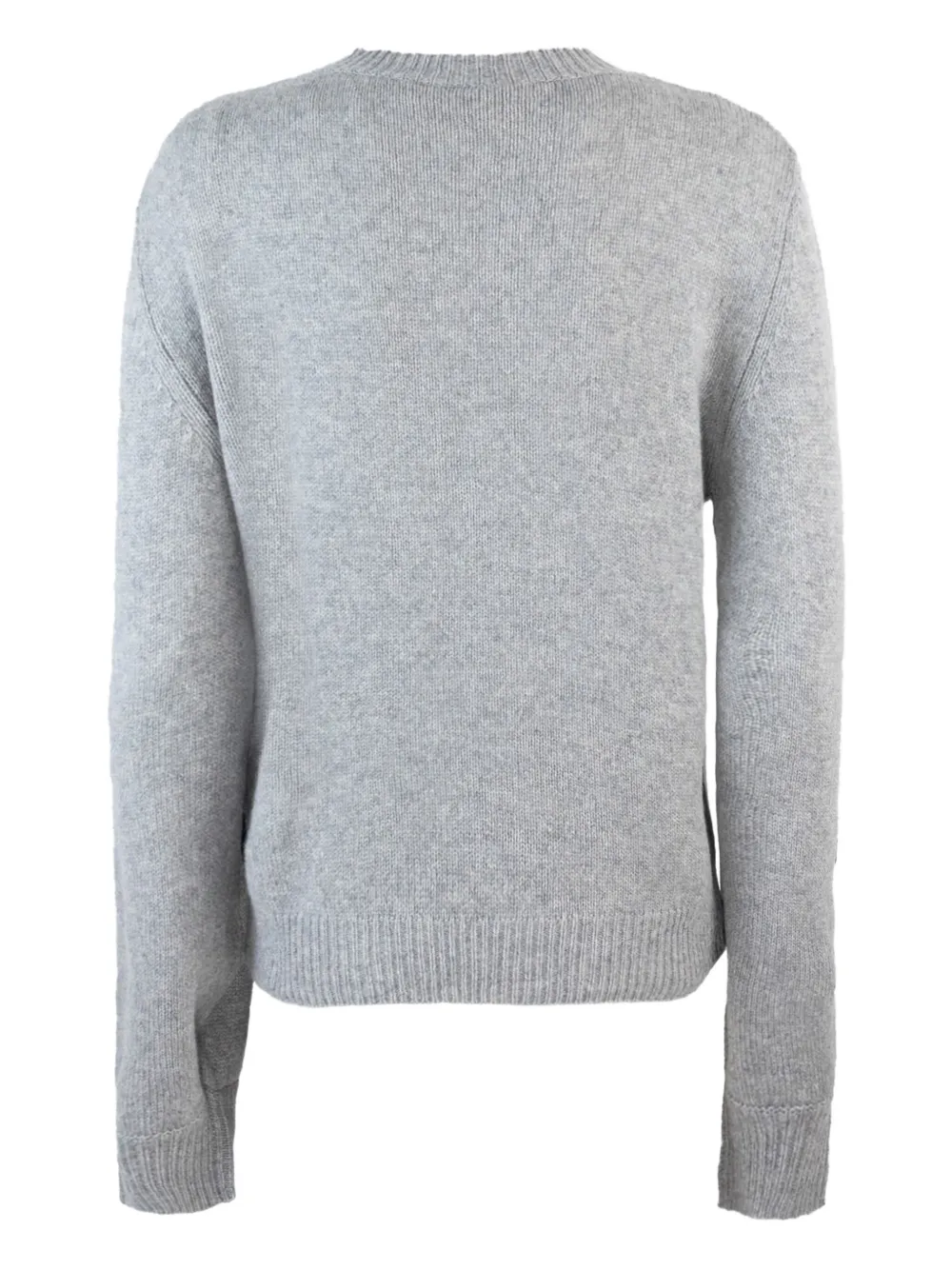 Marni logo-patch cashmere sweater Grijs