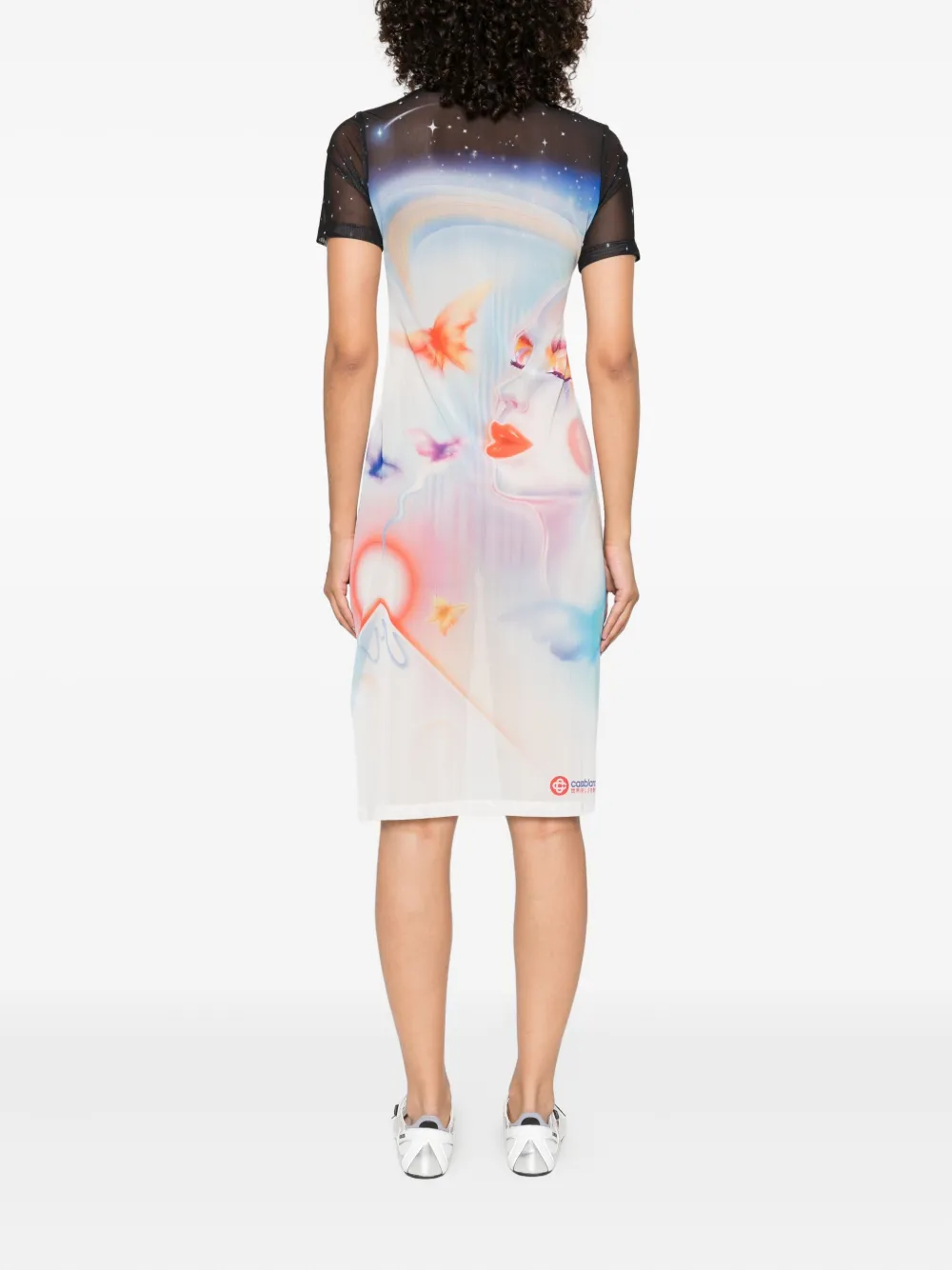 Casablanca printed midi dress Wit