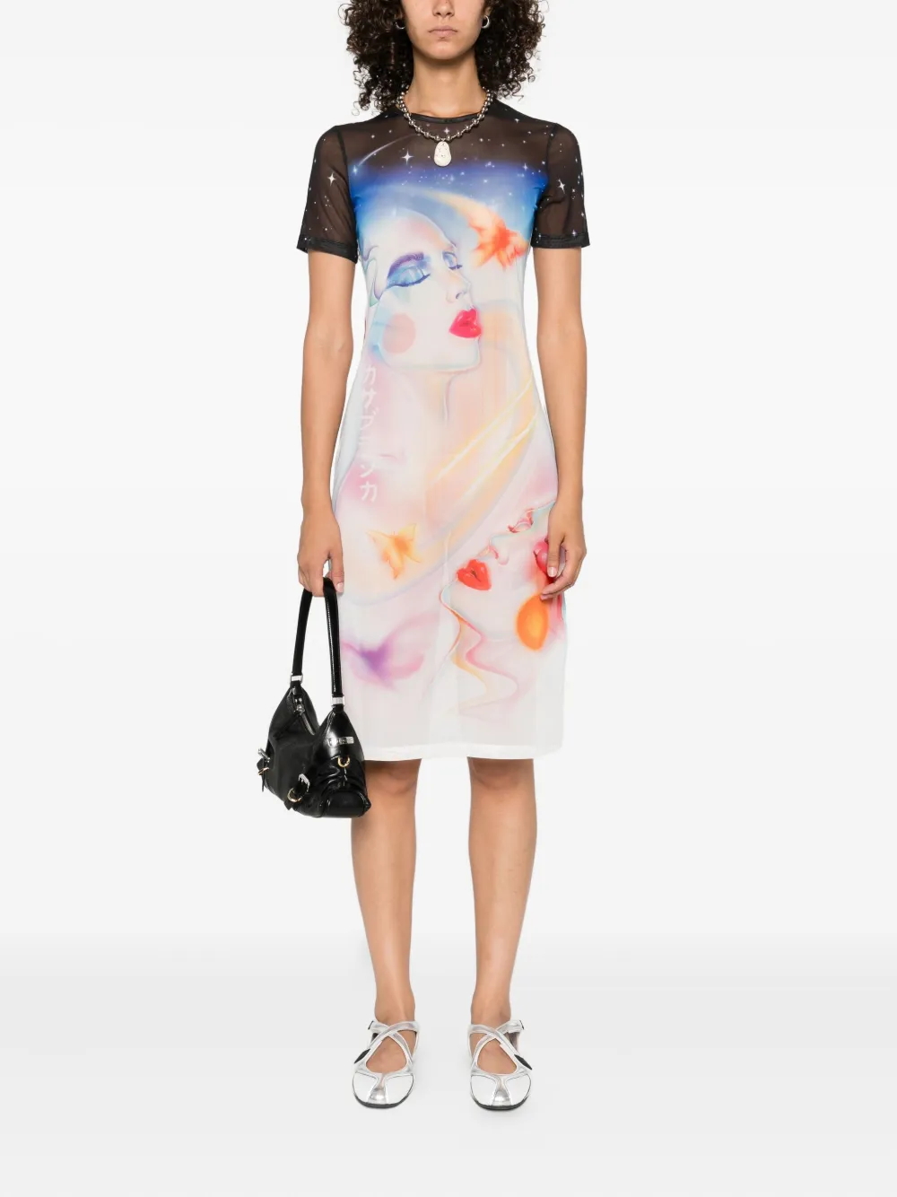 Casablanca printed midi dress Wit