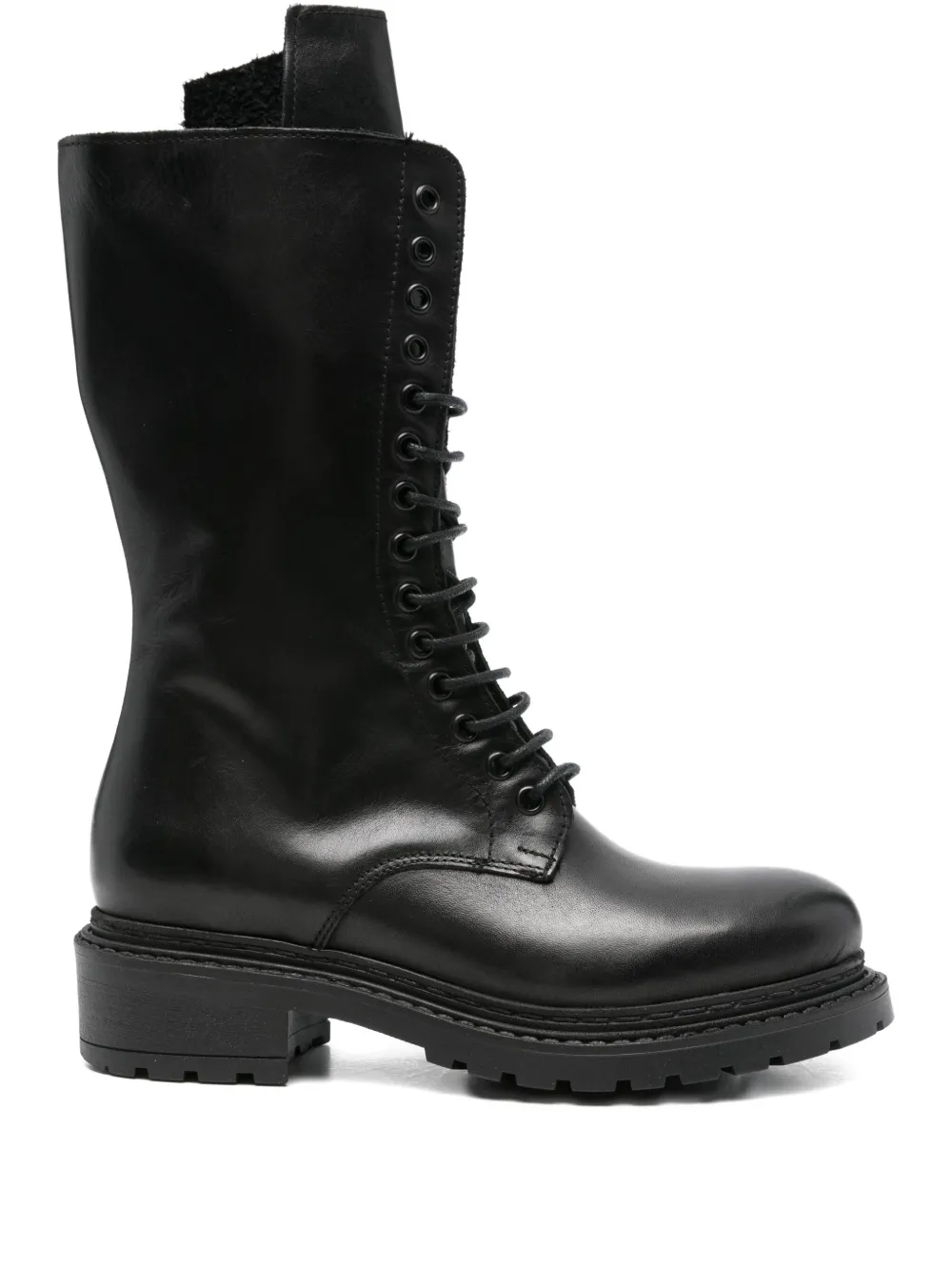 Metisse 40mm lace-up leather combat boots Black