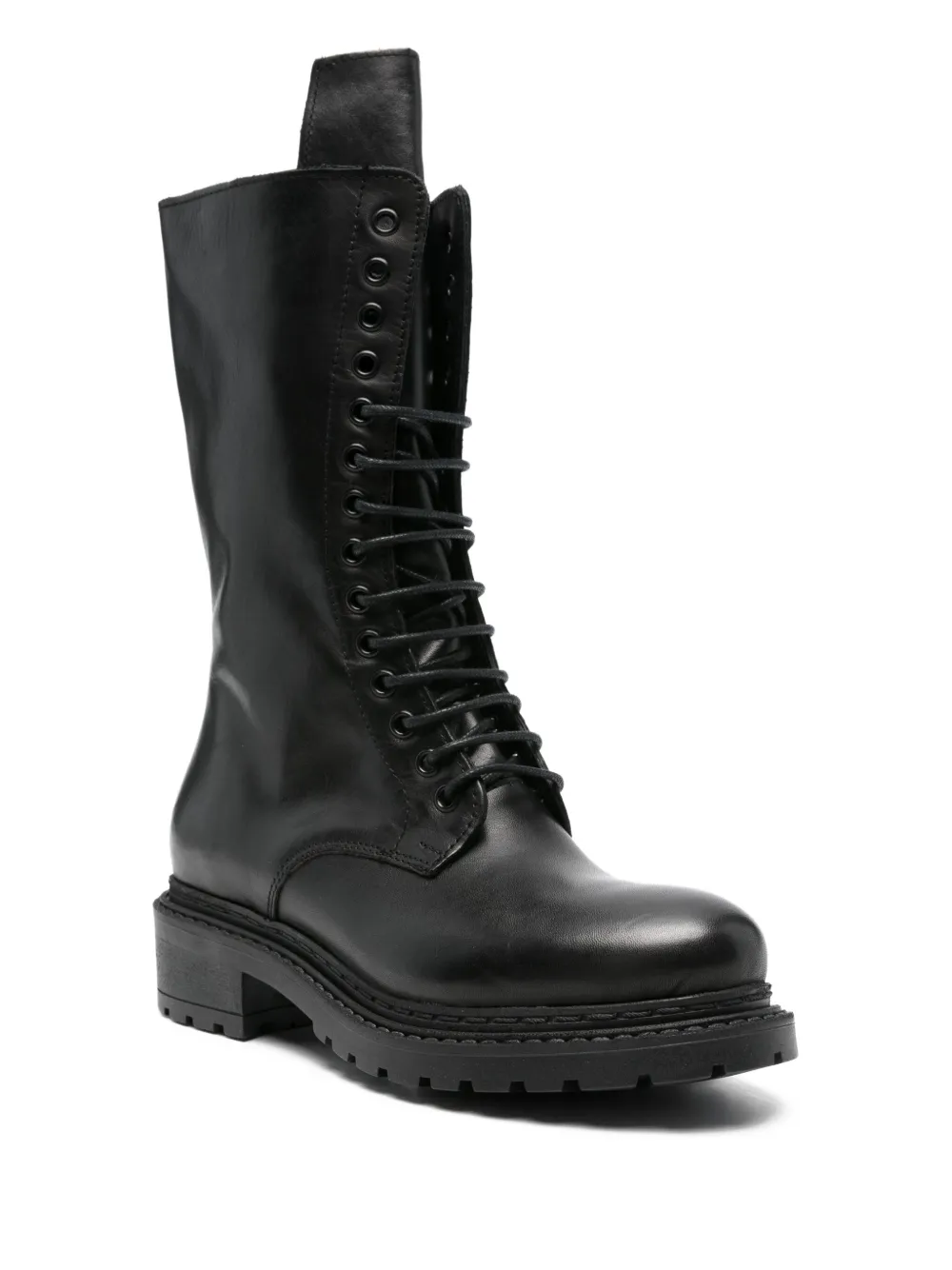 Metisse 40mm lace-up leather combat boots Black