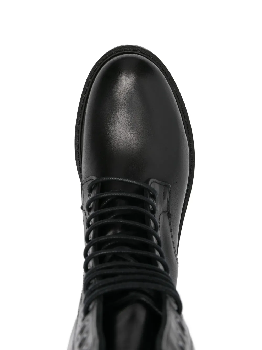 Metisse 40mm lace-up leather combat boots Black