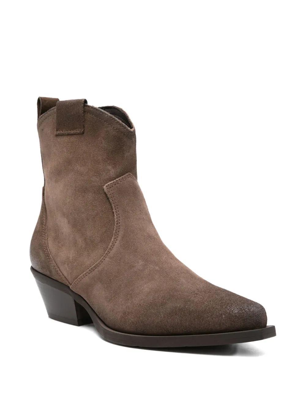 Metisse 50mm pointed-toe suede cowboy boots Brown