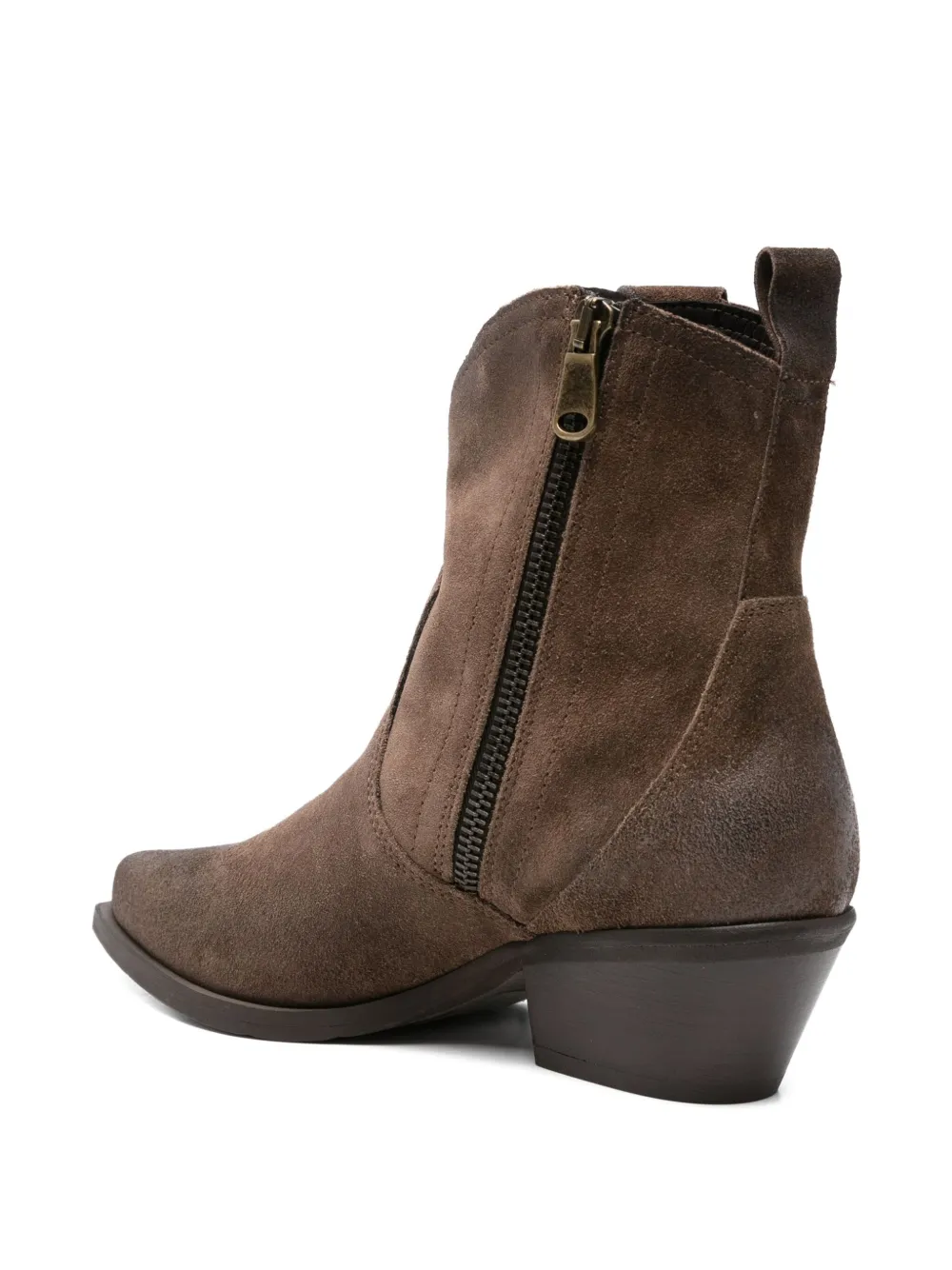 Metisse 50mm pointed-toe suede cowboy boots Brown