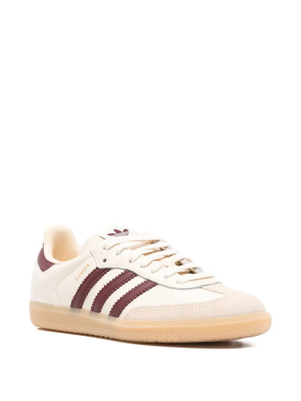 adidas Samba OG leather stripe sneakers |BEIGE