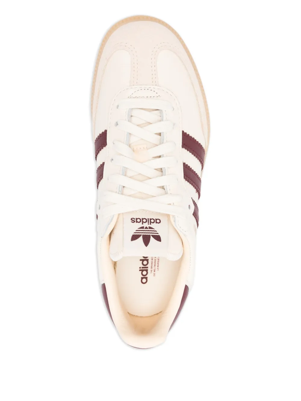 adidas Samba OG leather stripe sneakers |BEIGE