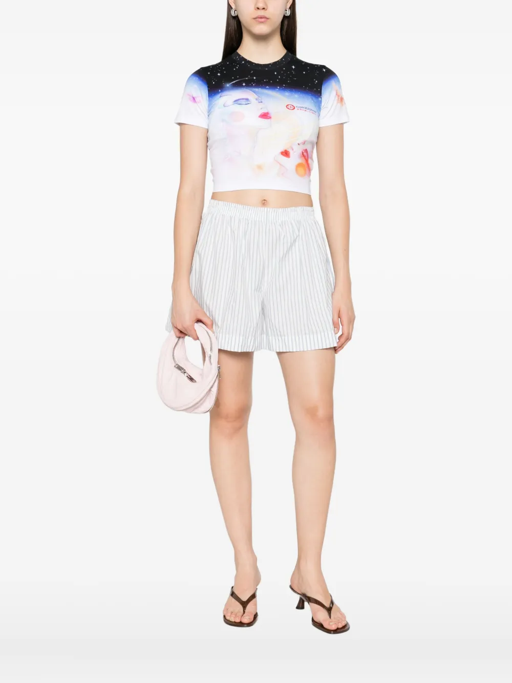 Casablanca T-shirt met print Wit