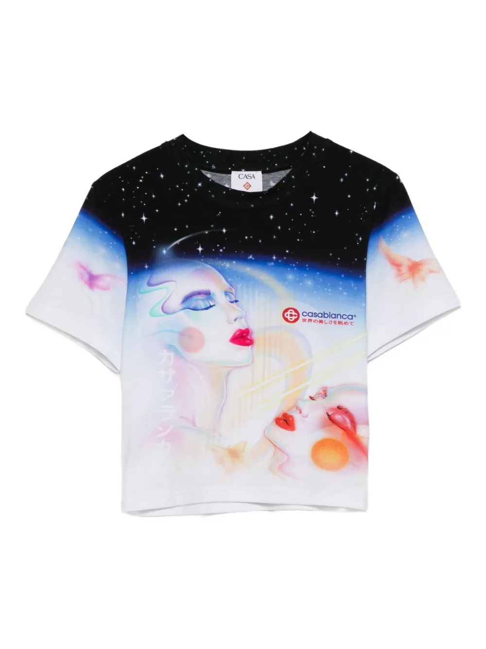 Casablanca cosmic-print T-shirt Wit
