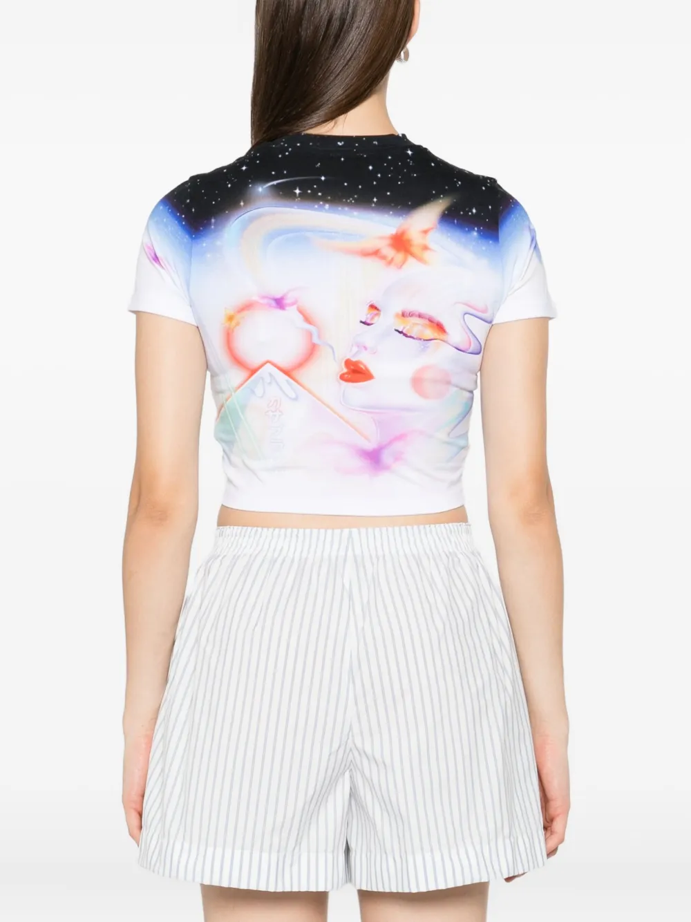 Casablanca T-shirt met print Wit