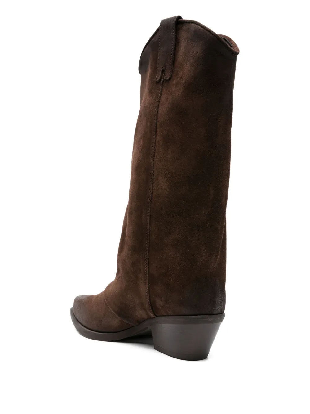 Metisse 50mm pointed-toe suede cowboy boots Brown