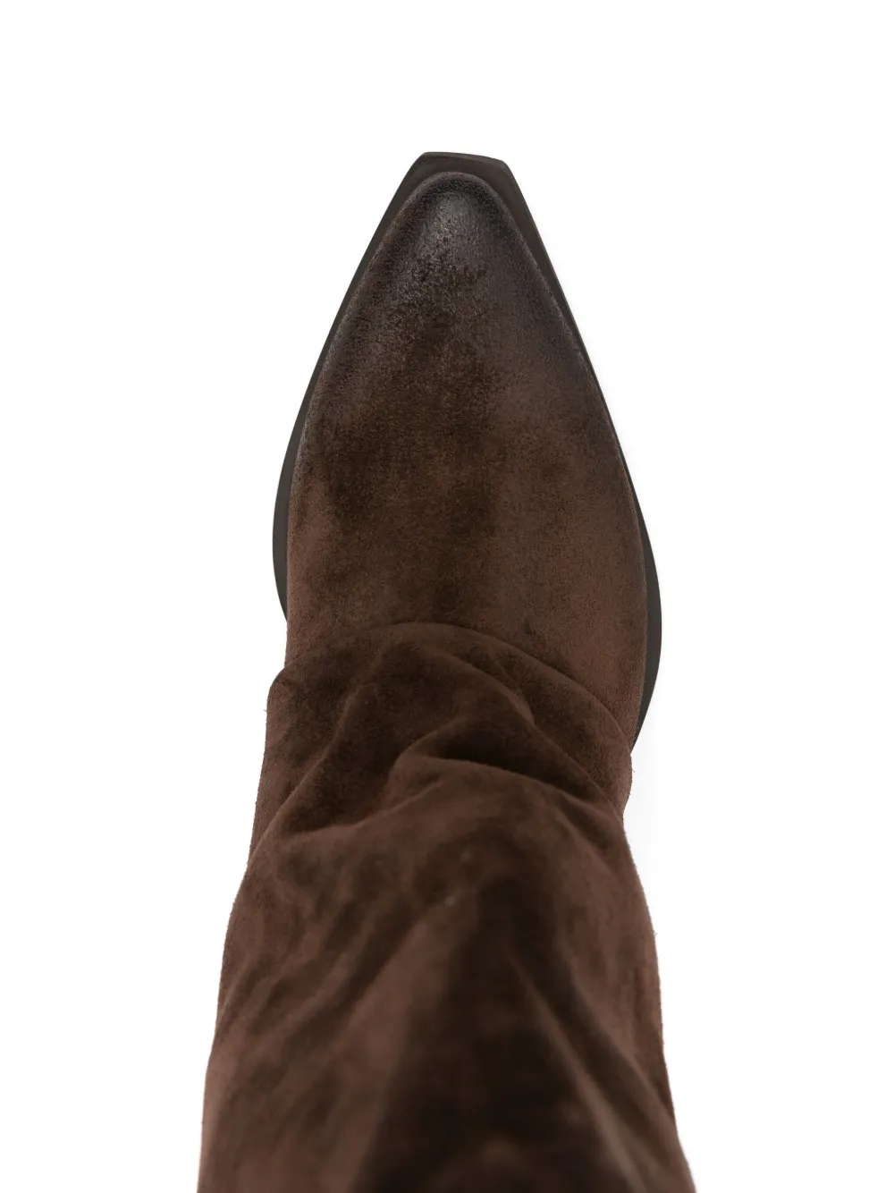 Metisse 50mm pointed-toe suede cowboy boots Brown