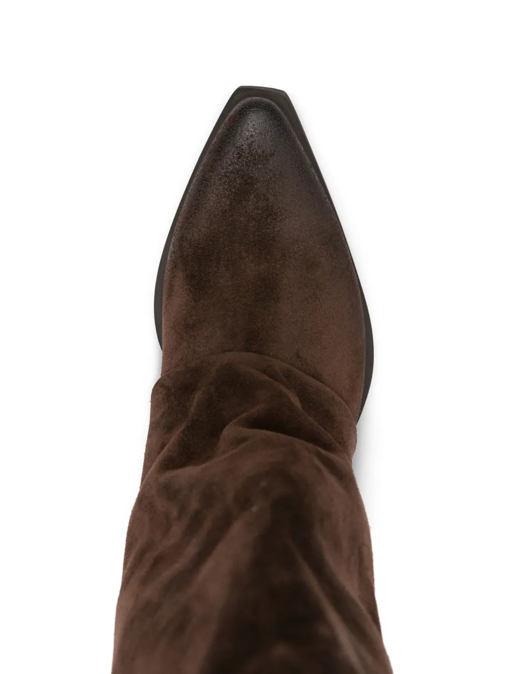Metisse 50mm pointed-toe suede cowboy boots Brown