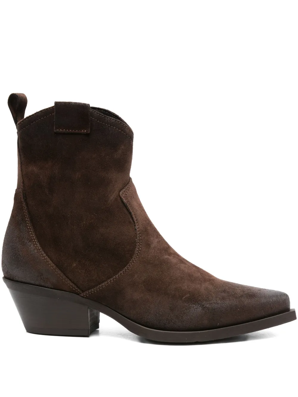 Metisse 50mm pointed-toe suede cowboy boots Brown