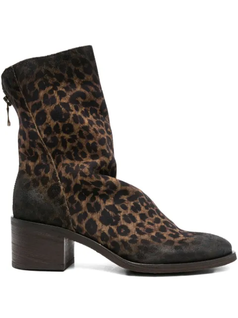 Metisse 55mm leopard-print ankle boots