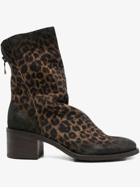 Metisse botines con estampado de leopardo y tacón de 55mm
