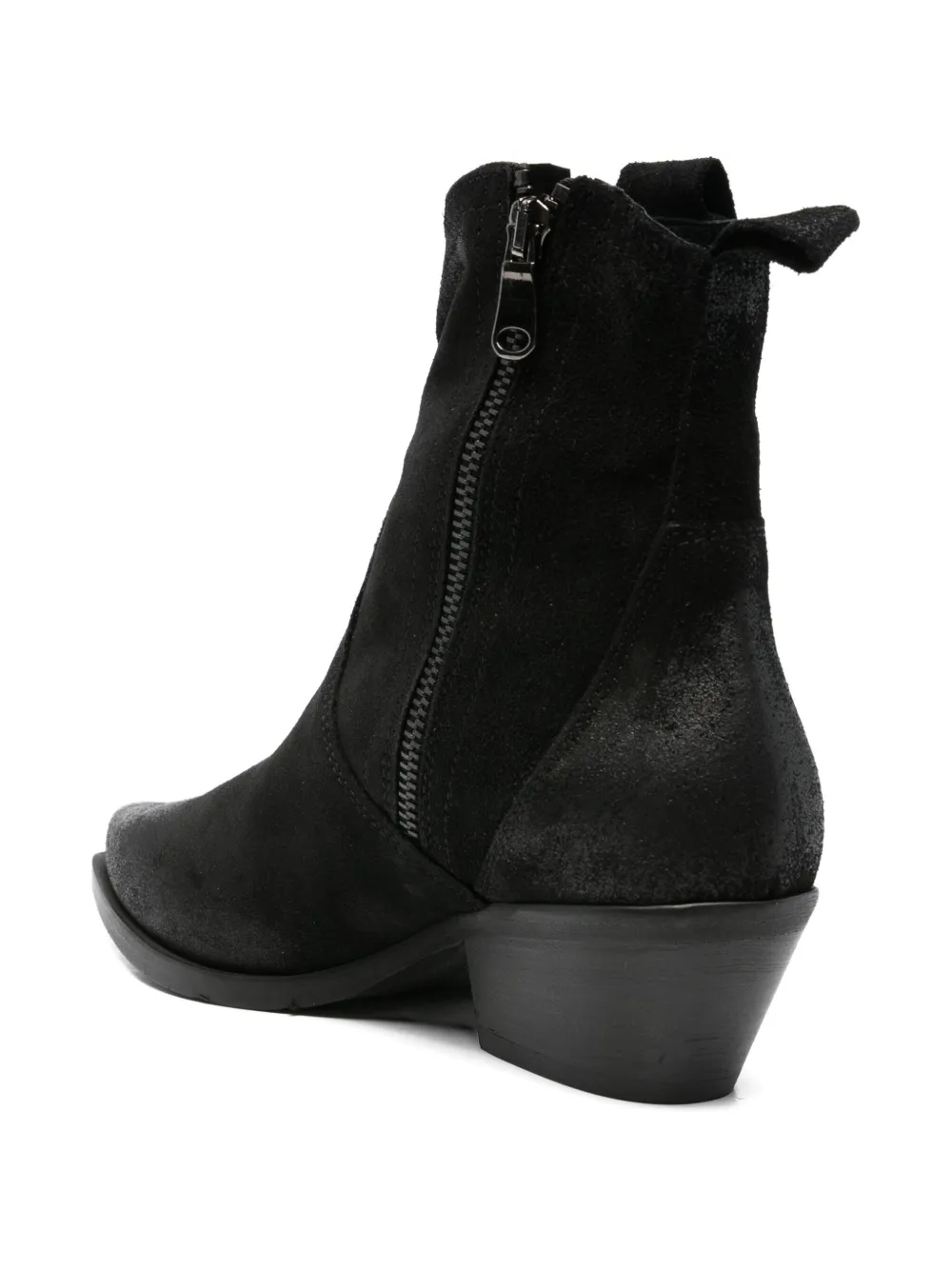 Metisse 50mm Texan pointed-toe zip boots Black