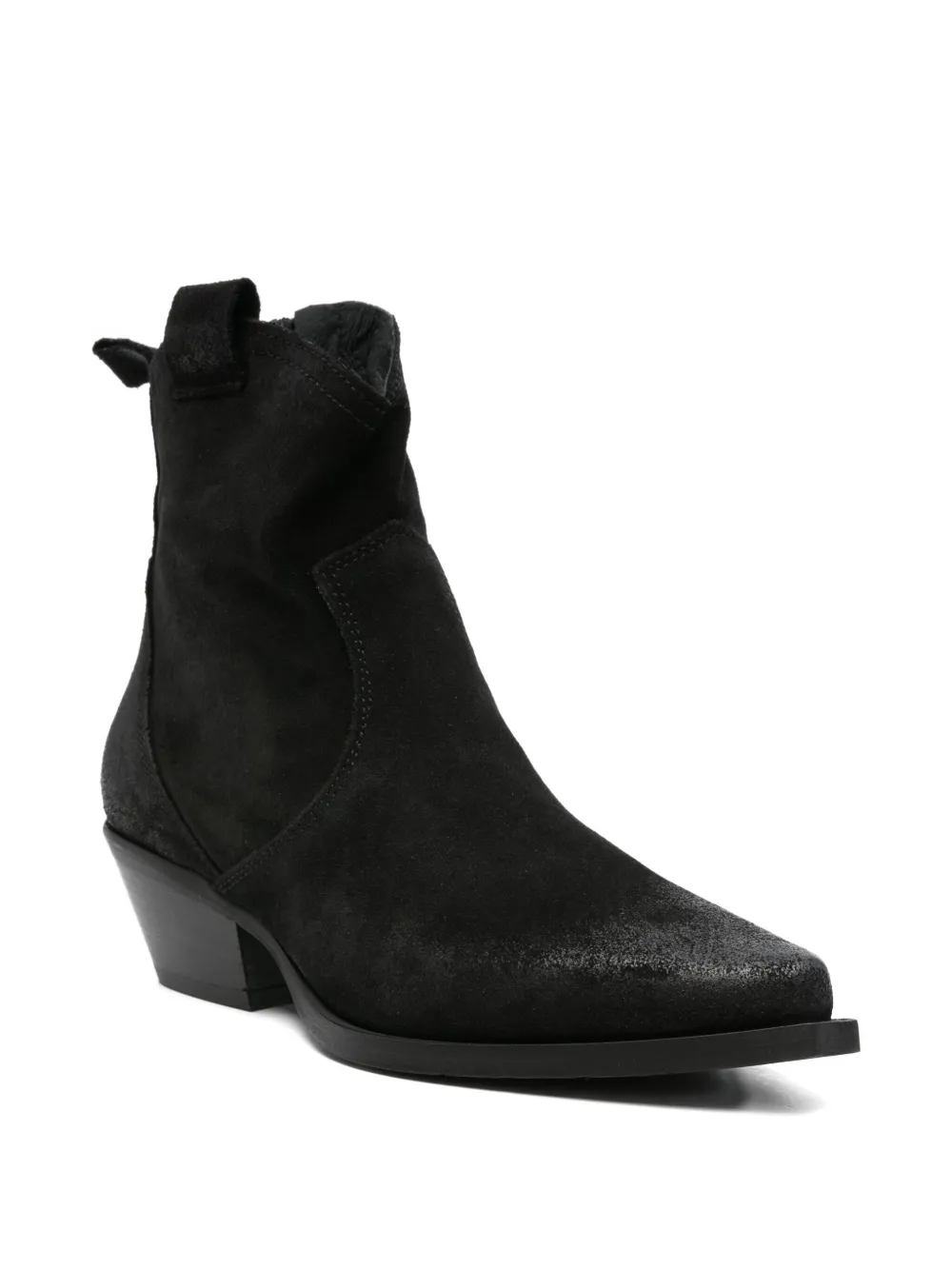 Metisse 50mm Texan pointed-toe zip boots Black