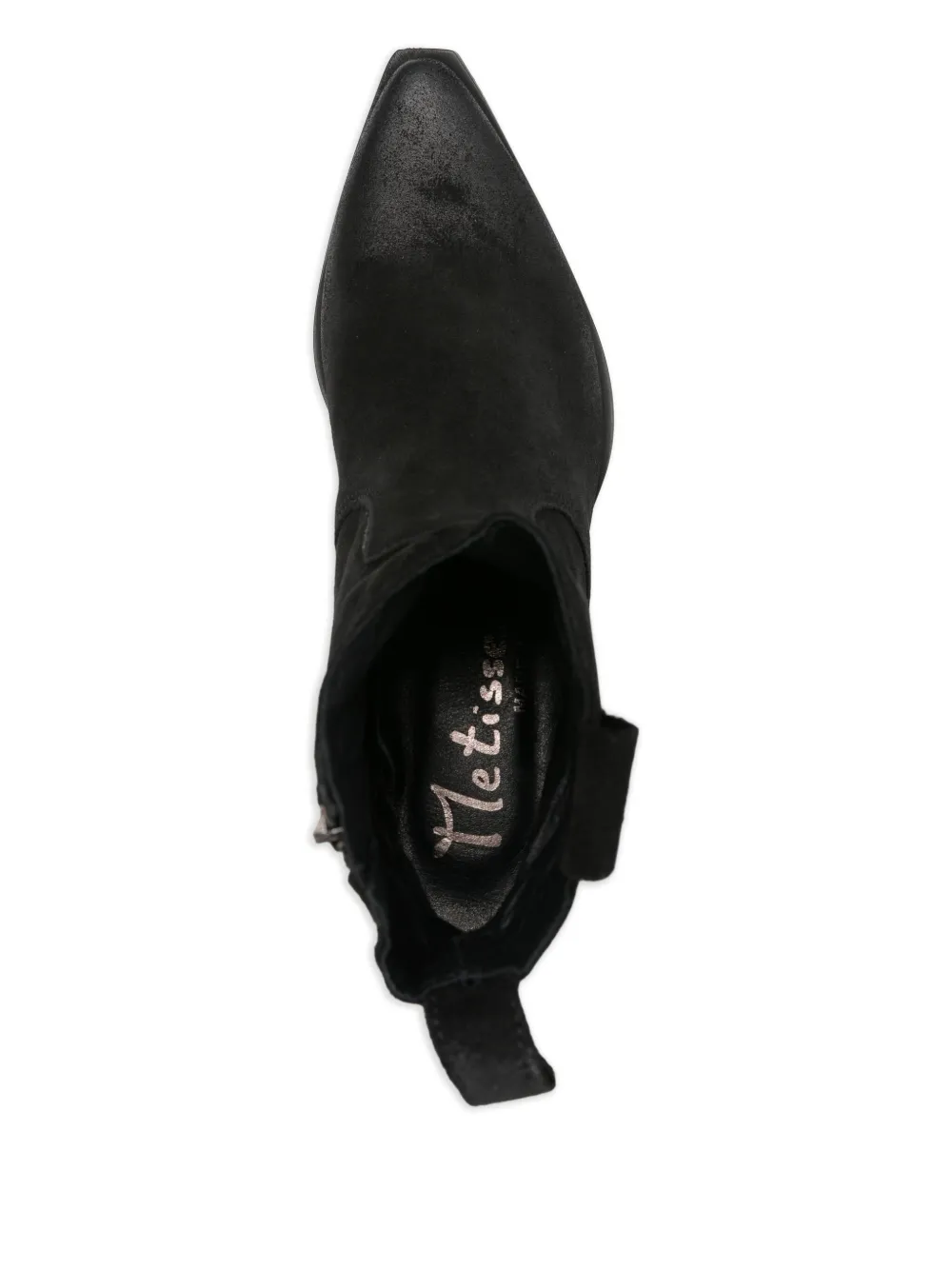 Metisse 50mm Texan pointed-toe zip boots Black