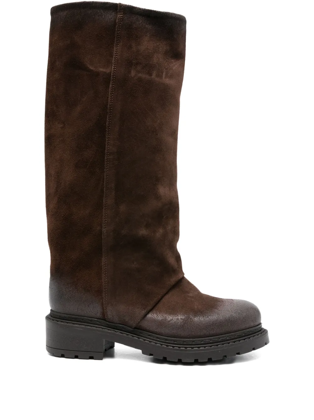 Metisse 40mm slouch knee-high boots | Brown | Image 1