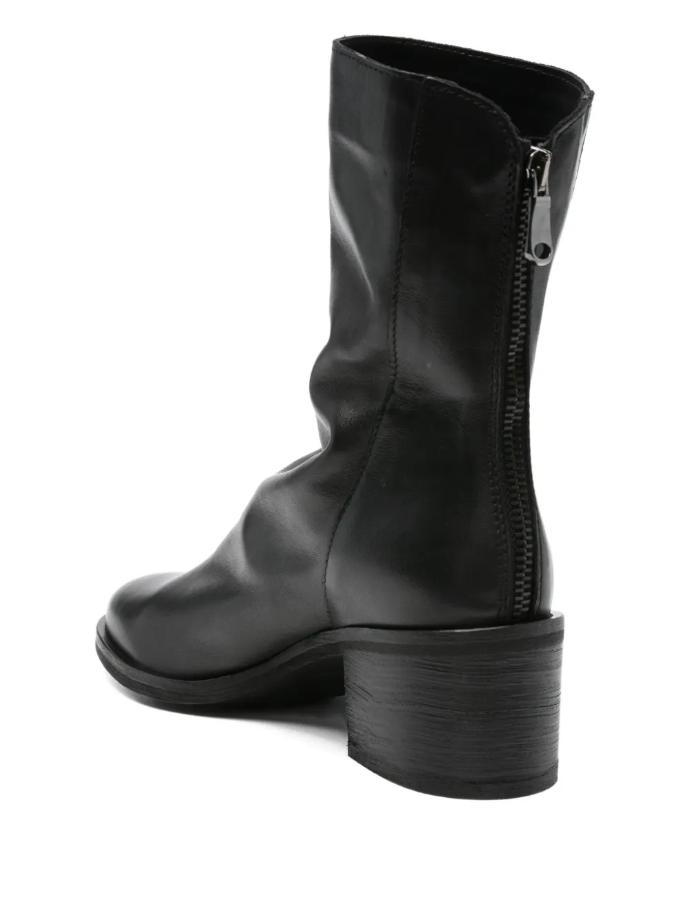 Metisse slouchy zip boots Black