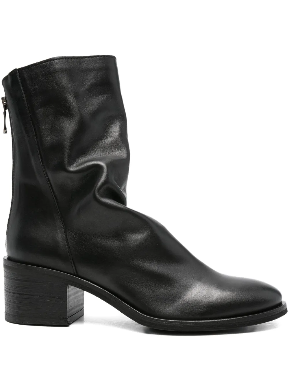 Metisse slouchy zip boots Black